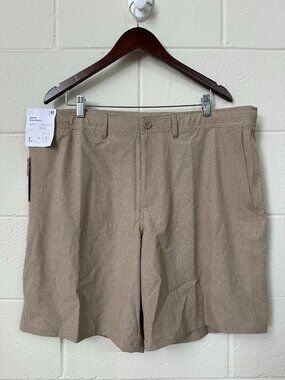 New Goodfellow & Co 42 Waist 9" Inseam Hybrid Swim Tan Shorts